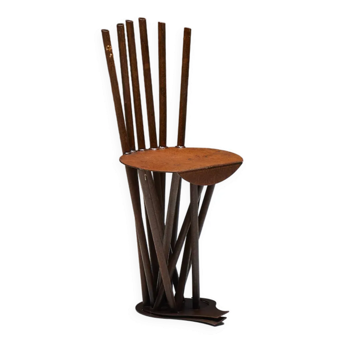 Chaises industrielles primitives Wabi Sabi, France, années 1950