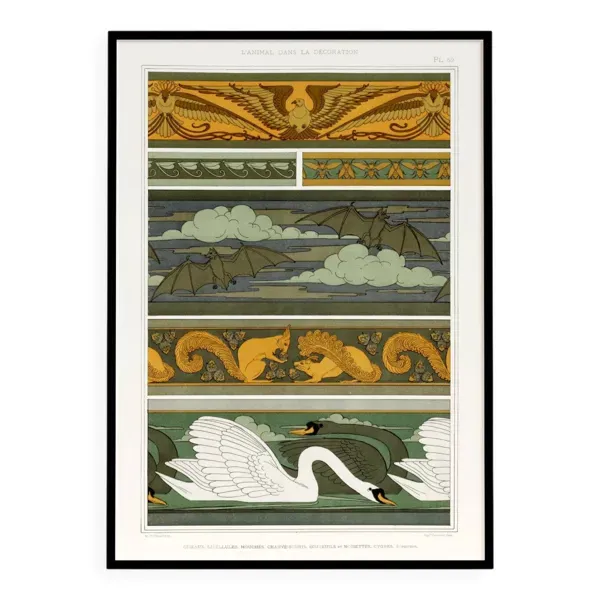 Affiche “L’animal dans la décoration”, d’après une lithographie art nouveau