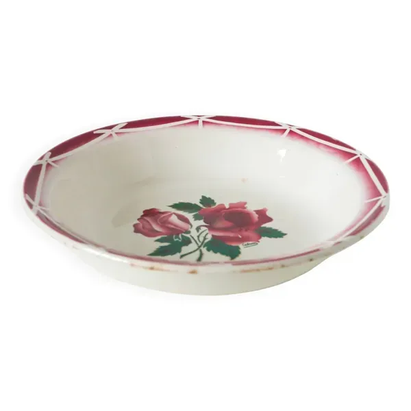 plat creux rond Digoin Sarreguemines, modèle Cibon, 1940