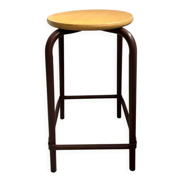 Tabouret atelier bois et métal