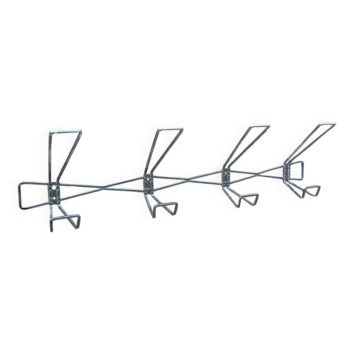 Porte manteau mural métal iron vintage mid-century patères 1960s atelier