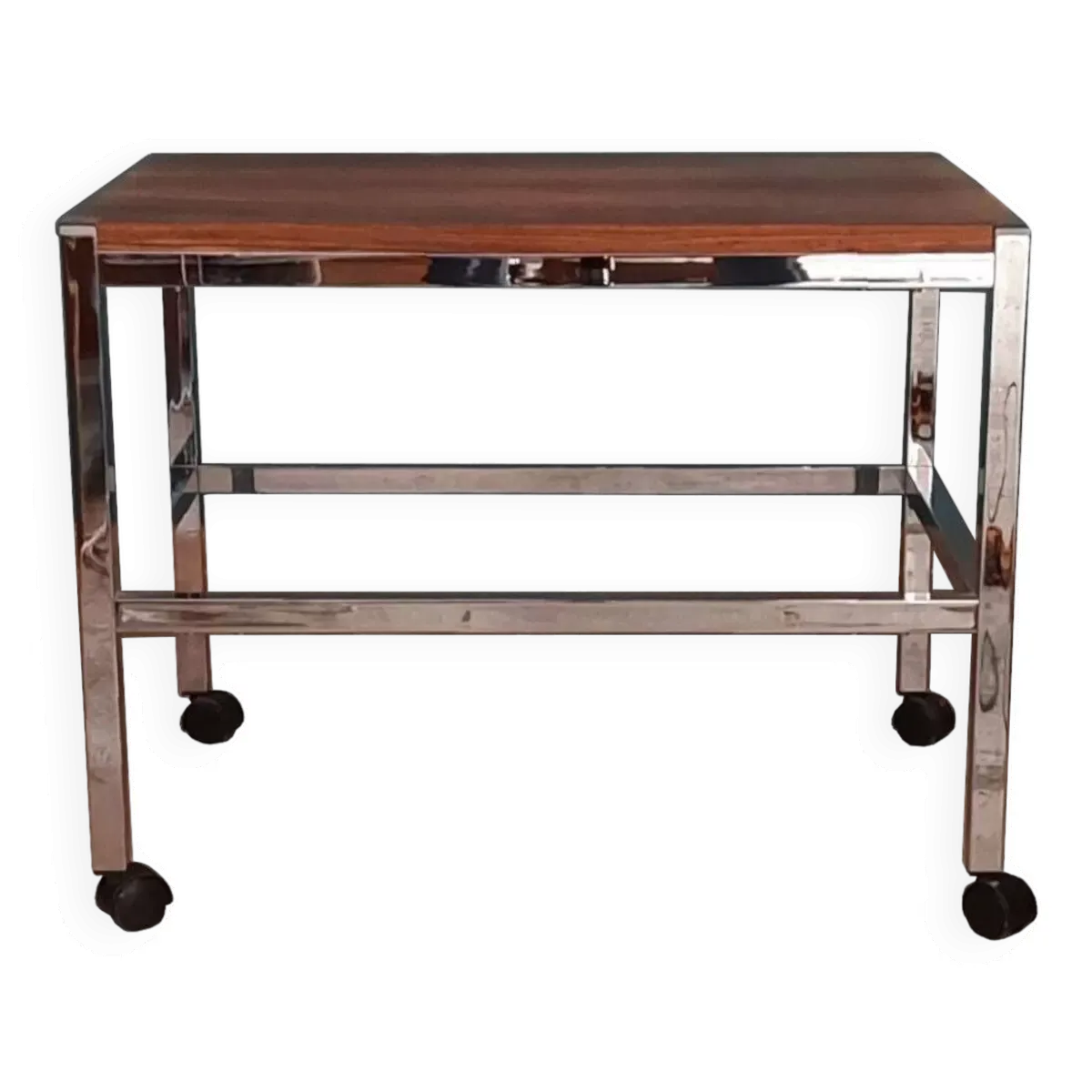 Table mobile avec plateau en palissandre