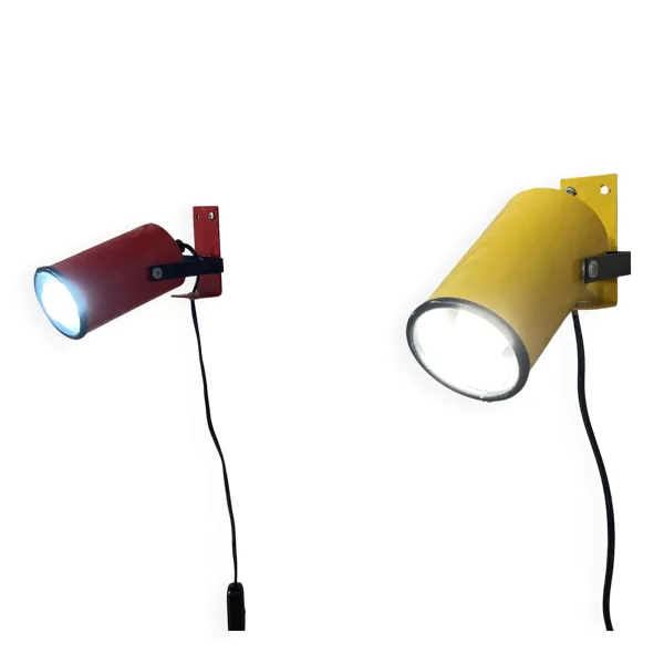 Paire d'appliques modulables industrielles, 1950