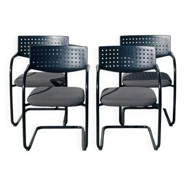Suite de 4 chaises Visavis  d'Antonio Citterio pour Vitra. Vintage 90s