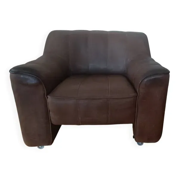 Fauteuil club suisse de Sede Designer Cuir Modèle DS44 années 1970