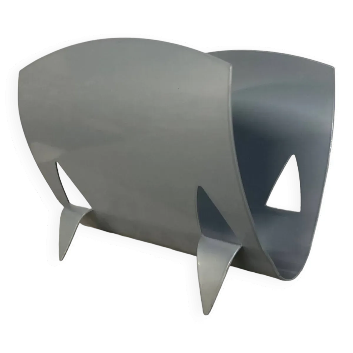 Porte bûches design en tôle émaillée