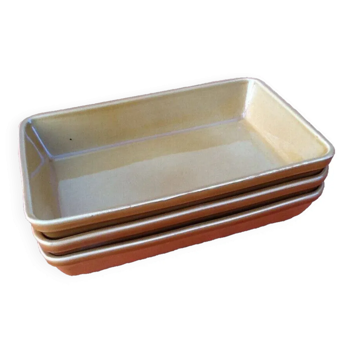 3 Plats à four rectangulaire  BCI (Bretagne Céramique Industrie)