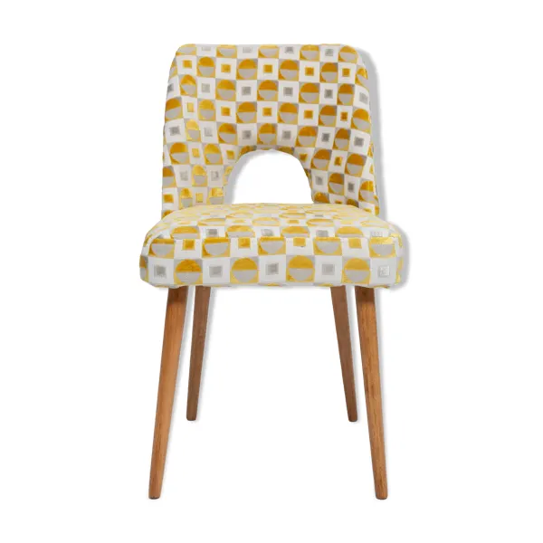 Chaise Shell jaune moutarde du milieu du siècle, 1960s