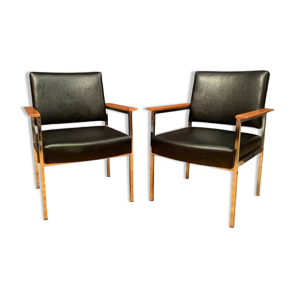 Paire de fauteuils des années 1960