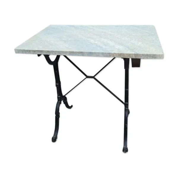 Table de café en fonte et dessus marbre