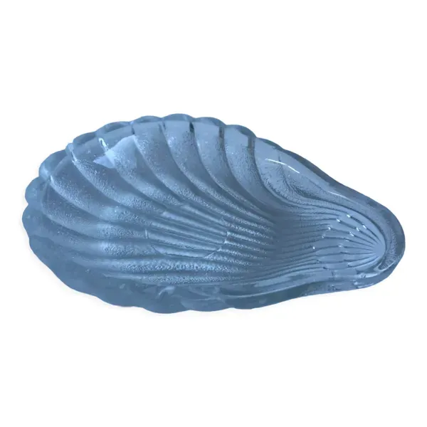 Vide-poche coquillage en verre années 70