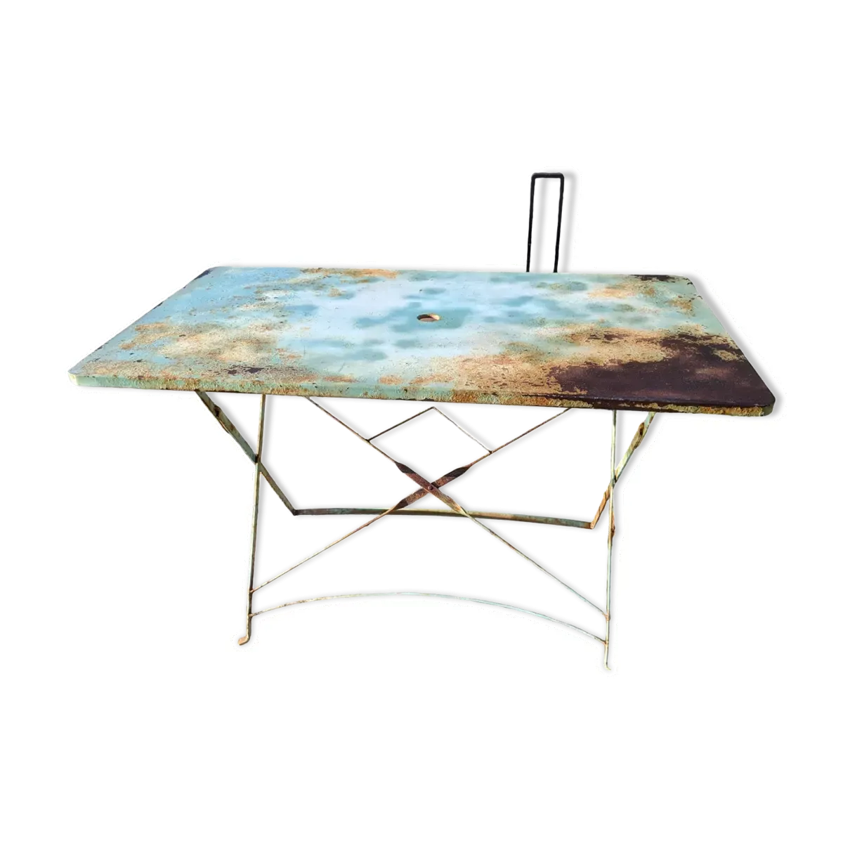 Table de jardin pliante vintage rectangulaire