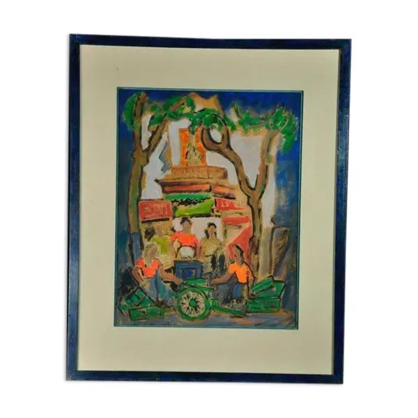 Vanber gouache sur papier vers 1970