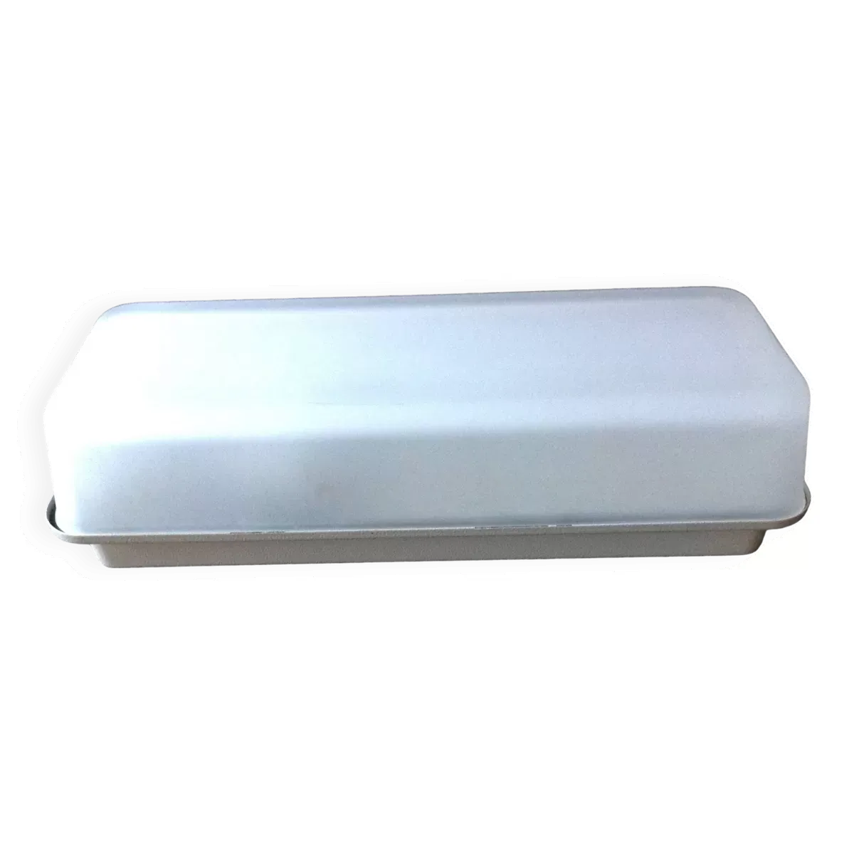 Applique hublot rectangulaire en verre depoli style industriel/ années 70