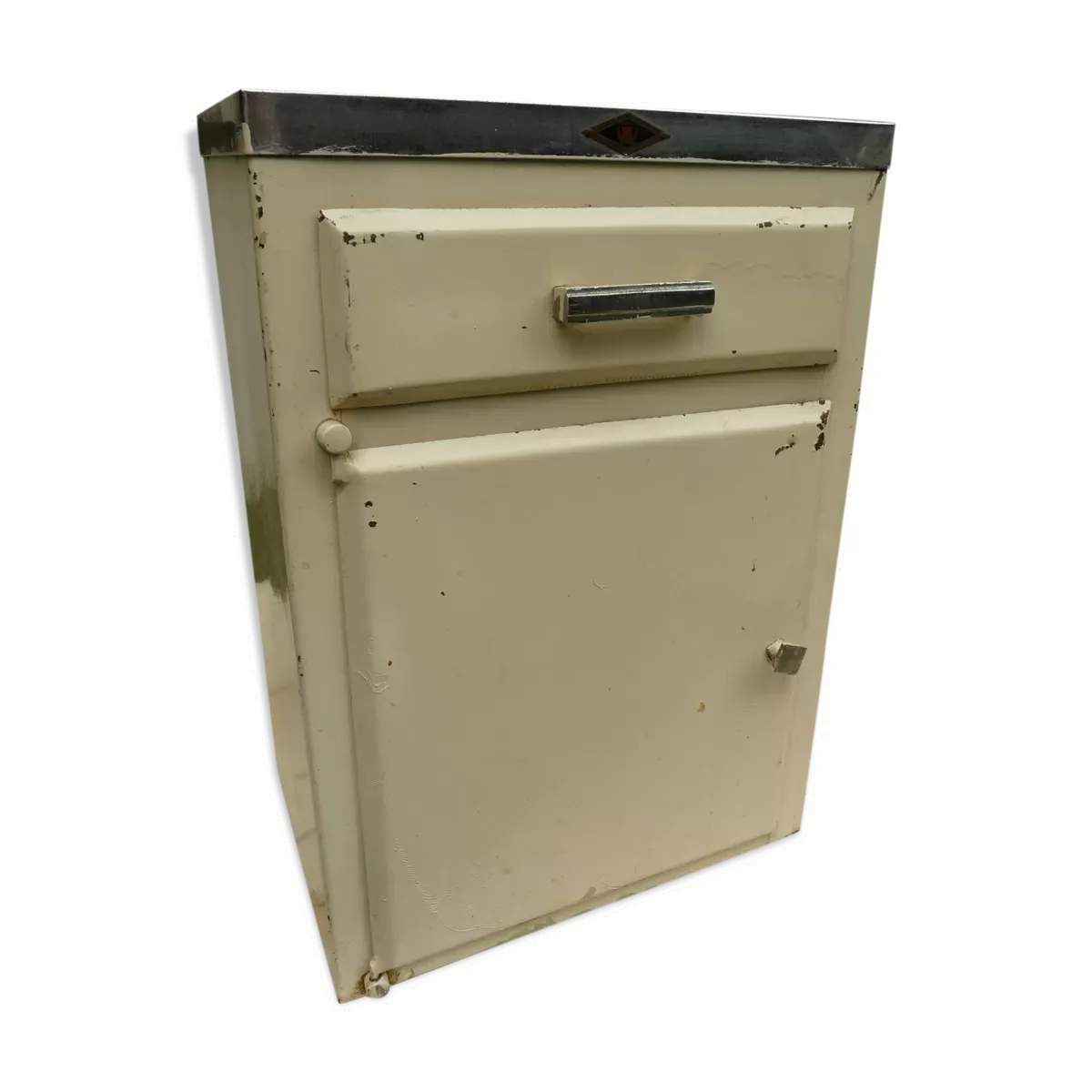 Meuble de métier coiffeur années 60 en métal