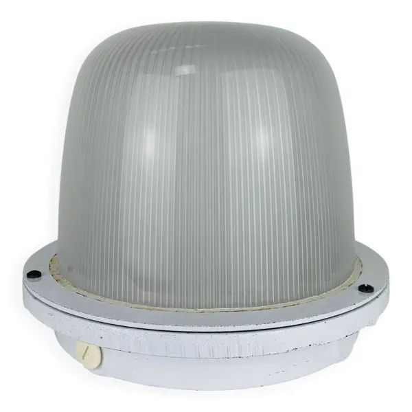 Plafonnier industriel Holophane hublot, applique, années 60