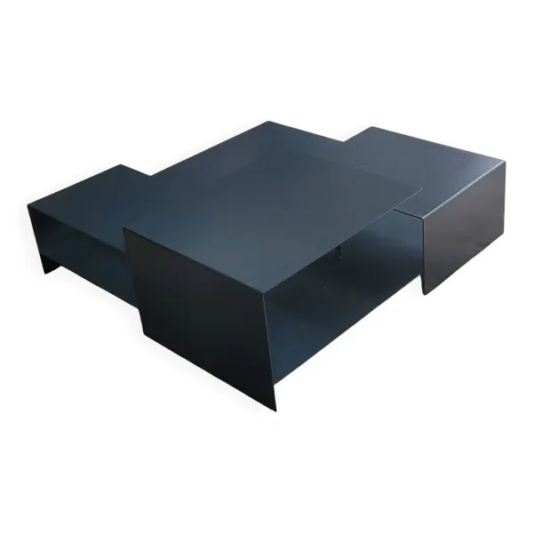 Table basse living divani b2 metal gris