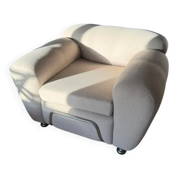 Fauteuil club tubulaire italien 1970