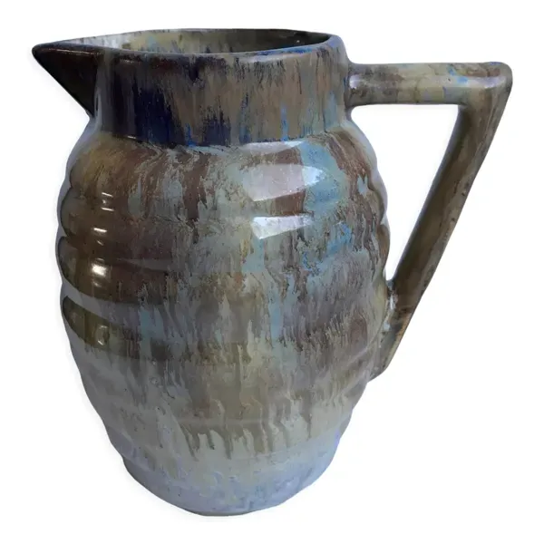 Pichet en céramique / grès vernissé années 70