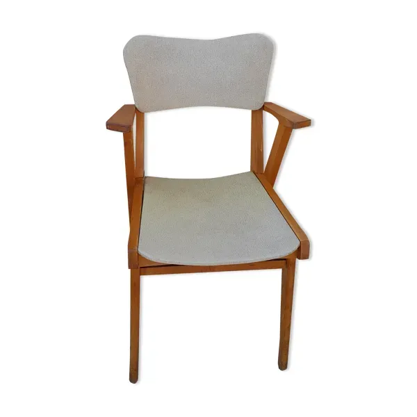 Fauteuil jaune vintage année 50 60