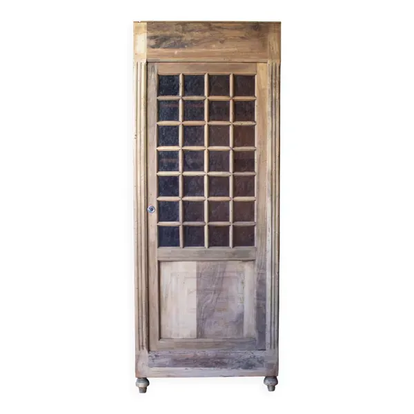 Bonnetière vitrée année 1915 bois massif