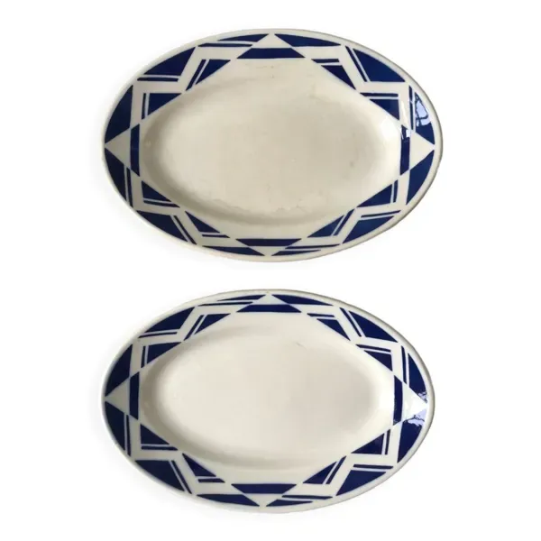 Duo de raviers Badonviller Courtilles art déco années 30