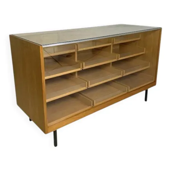 Comptoir, vitrine par Ladenbau Brixius, 150 cm de long, années 1950