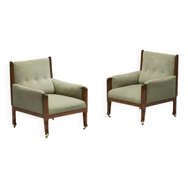 Paire de fauteuils par Jac. Van den Bosch, Pays-Bas, années 1920