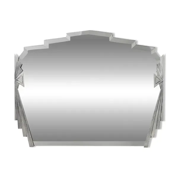 Miroir mural Art Déco avec étiquette Emiel Matthijssens, Belgique vers 1920