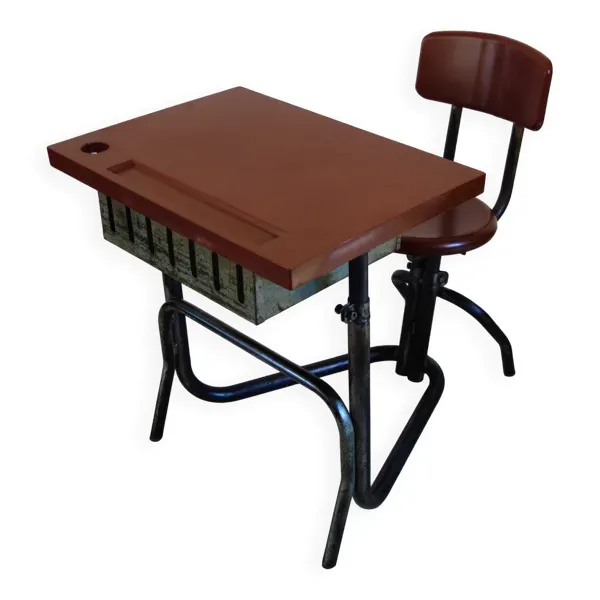 Ancien bureau écolier évolutif années 30