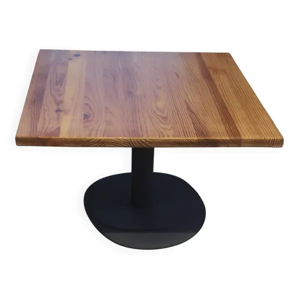 Table basse bois massif style industriel