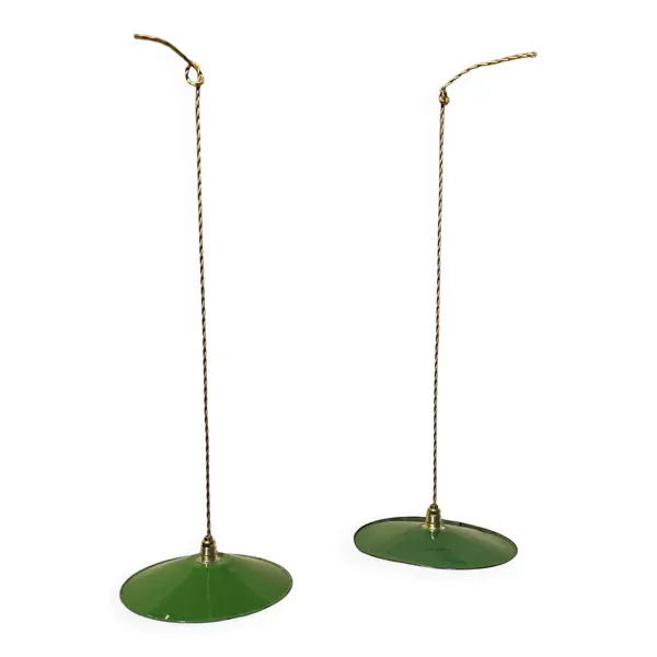 Paire de suspension indus abat jour tôle émaillée XL