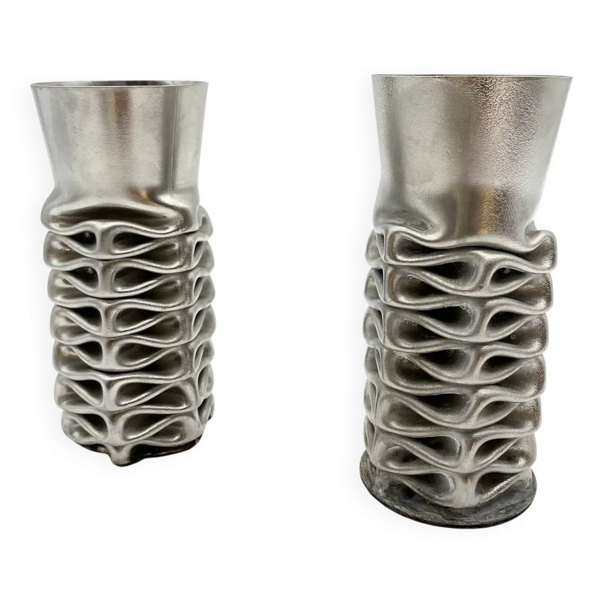 Paire de vases « compression » par jacques moniquet – 1970s