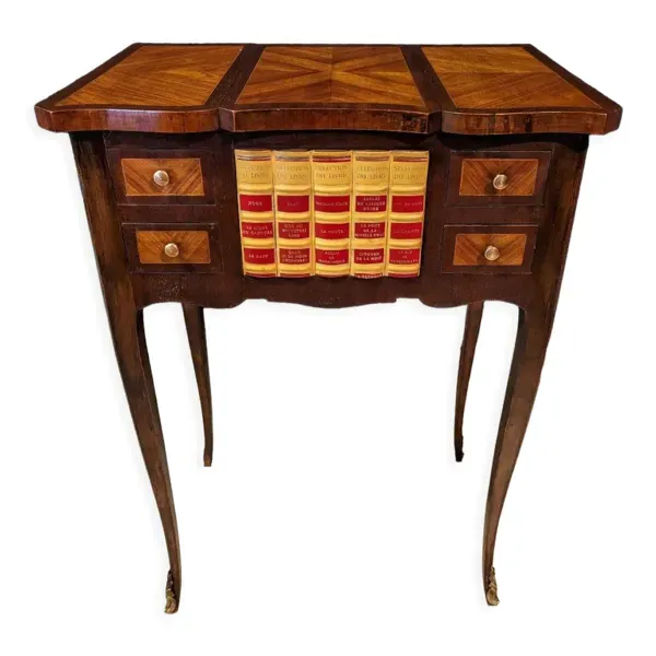 Poudreuse style Louis XV en marqueterie