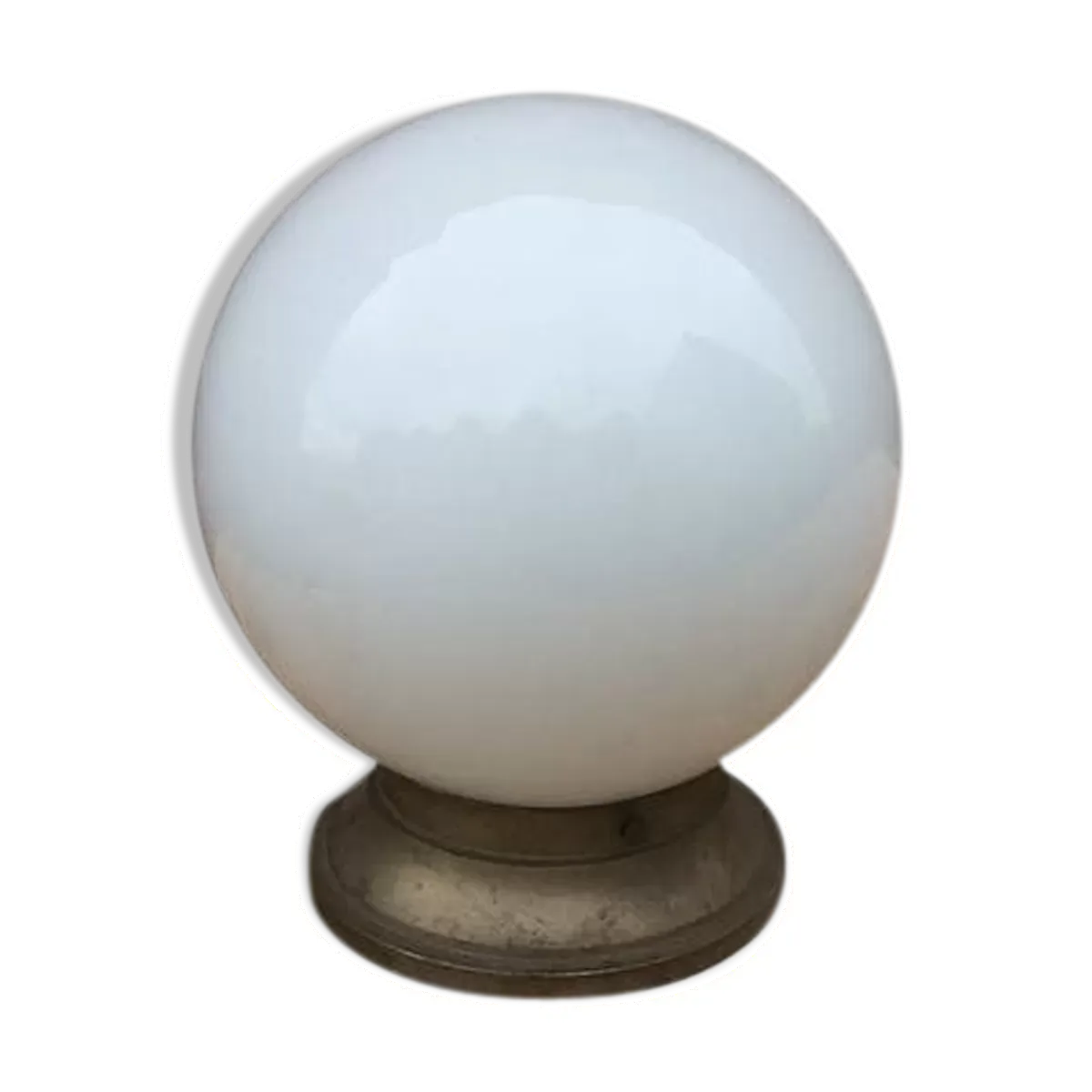 Lampe industrielle en verre 1950