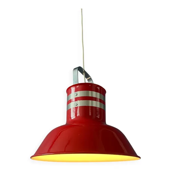 Suspension « Bucket » rouge Space Age par Ateljé Lyktan