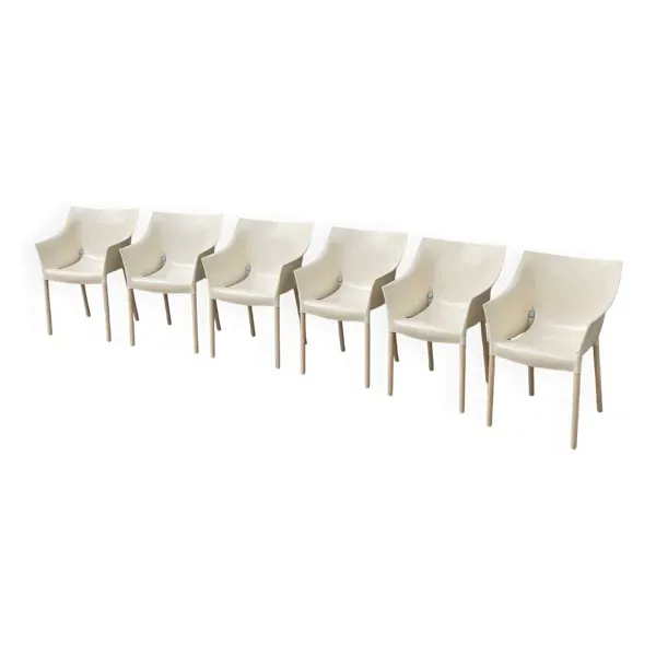Lot de 6 chaises Dr. No de Philippe Starck pour Kartell