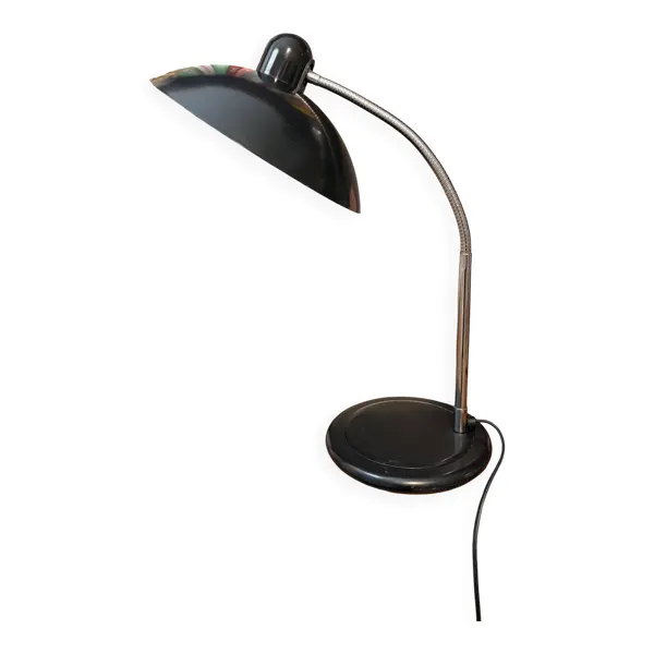 Lampe industrielle noir bureau space age made in France 70s 80s vintage