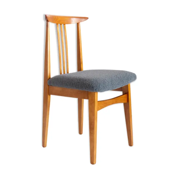 Chaise en bouclé gris, conçu par m. zielinski, europe, années 1960