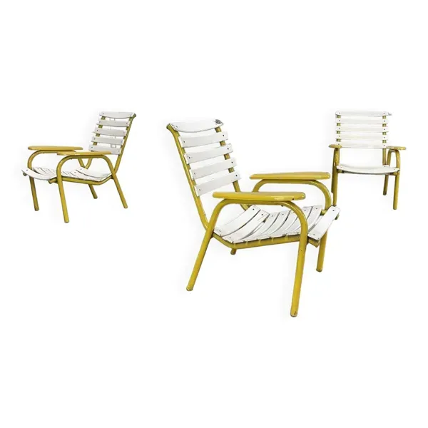 Trois fauteuils de jardin des années 1970