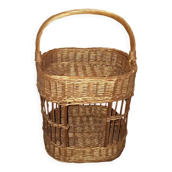 Desserte de bar vintage en rotin