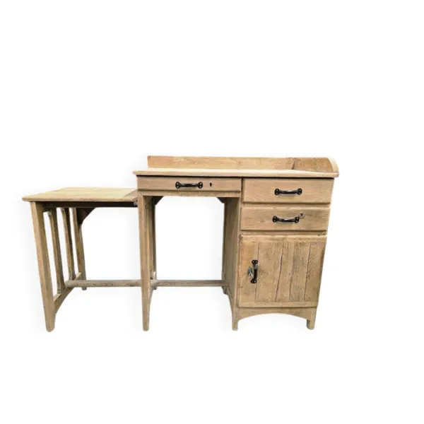Bureau, table d'appoint vintage industriel en bois