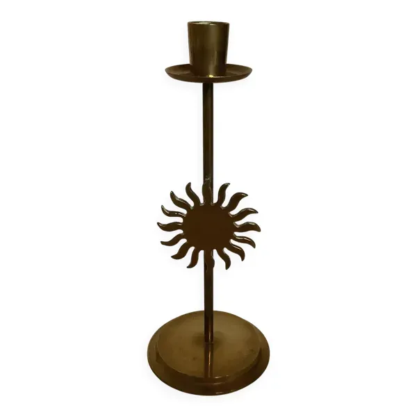 Bougeoir soleil en laiton