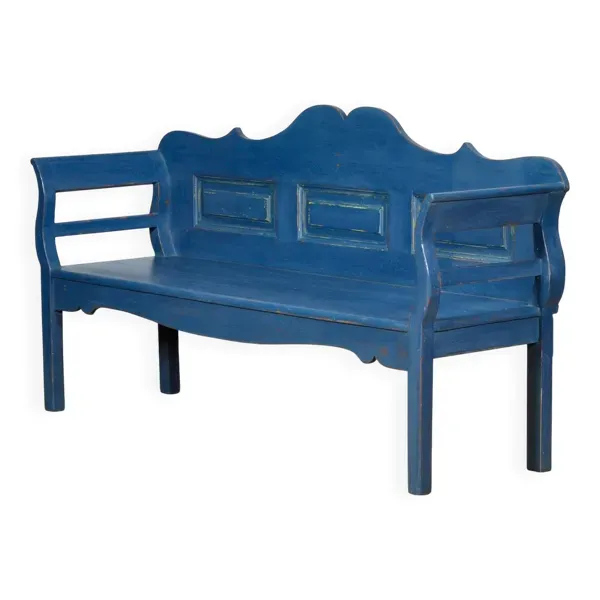Banc en pin ancien, années 1900