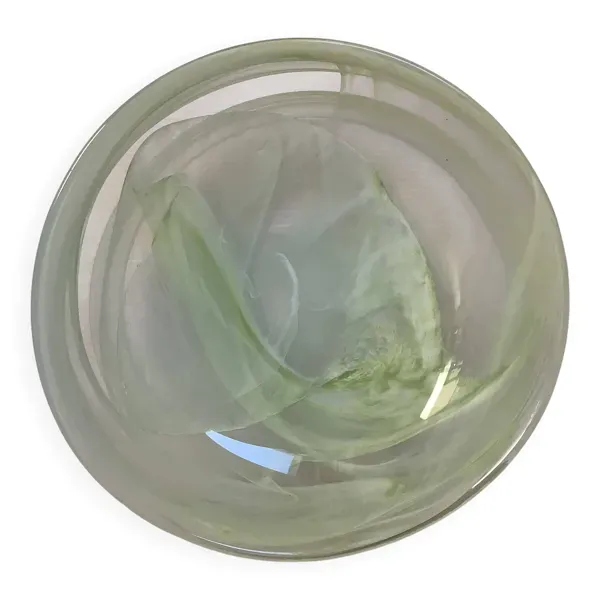 Grand vide poche style pâte de verre verte