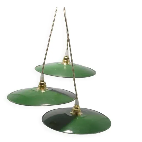 Suspensions en tôle émaillée verte