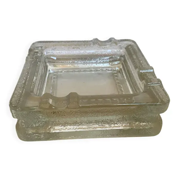 Cendrier en verre épais