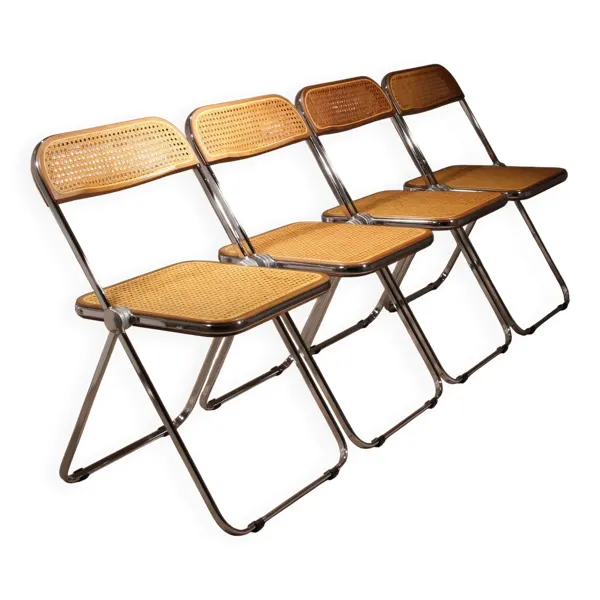 4 chaises pliantes 'Plia' de Giancarlo Piretti pour Anonima Castelli