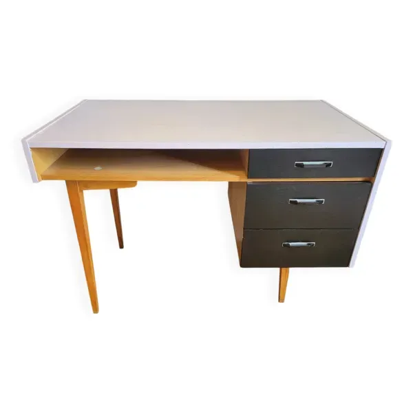 Bureau pieds compas vers1970