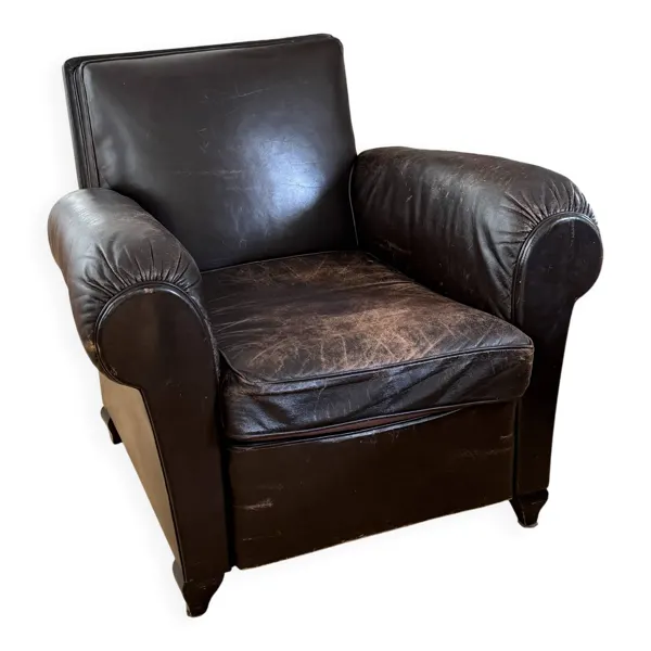Fauteuil club d’époque en cuir